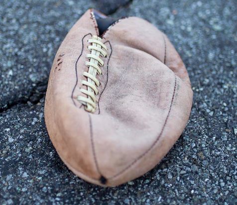 Image of a deflated footbal
