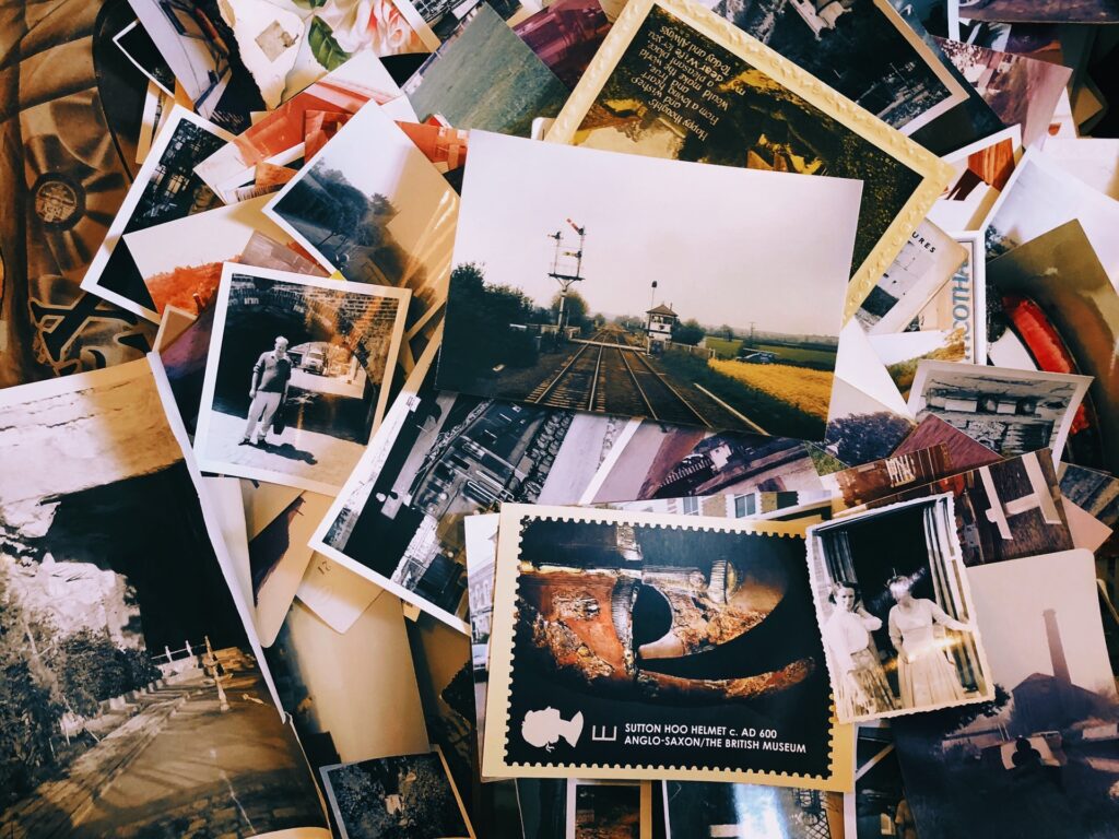 Scattered photos