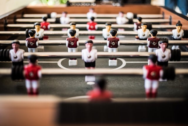 Image of a Foosball game table